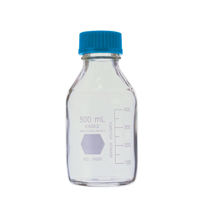 Agresivo filete policía Botella de vidrio con tapa azul x 500 ml | MEQUIM S.A Botella de vidrio con  tapa azul x 500 ml | MEQUIM S.A